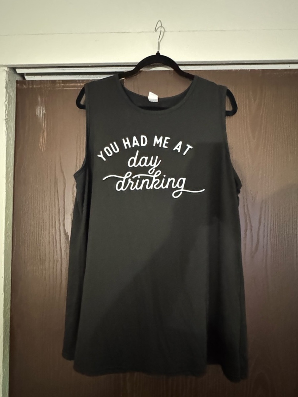 Black Graphic Muscle Tank - "You Had Me At Day Drinking"